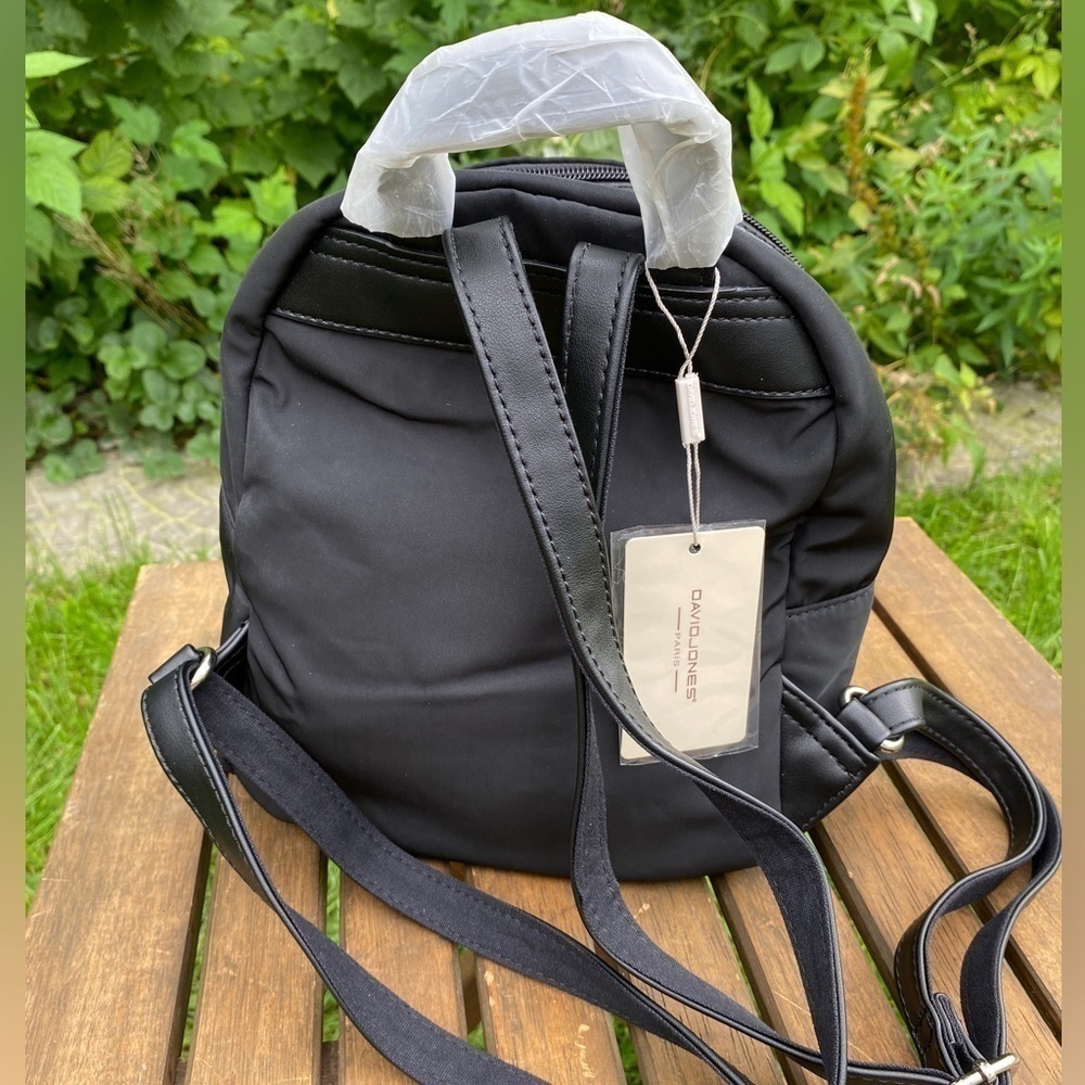 NWT David Jones Mini Backpack- Black - Picture 2 of 15